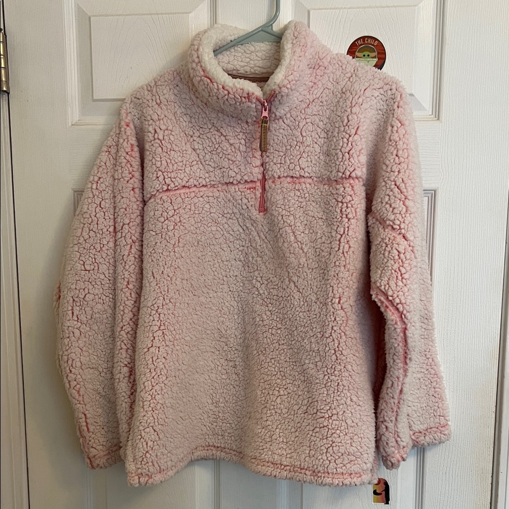 Cozy Pink Sherpa Pullover